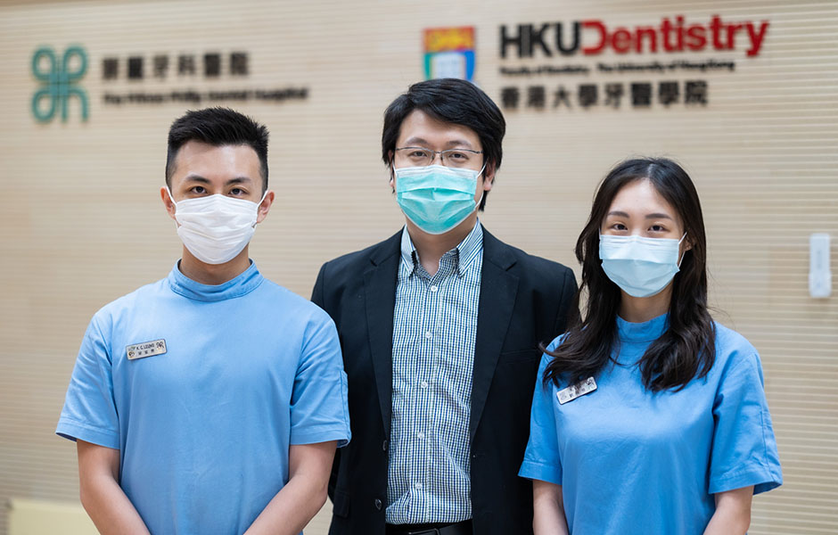 (From left): Mr Jasper Leung, Dr James Tsoi and Miss Katherine Lau